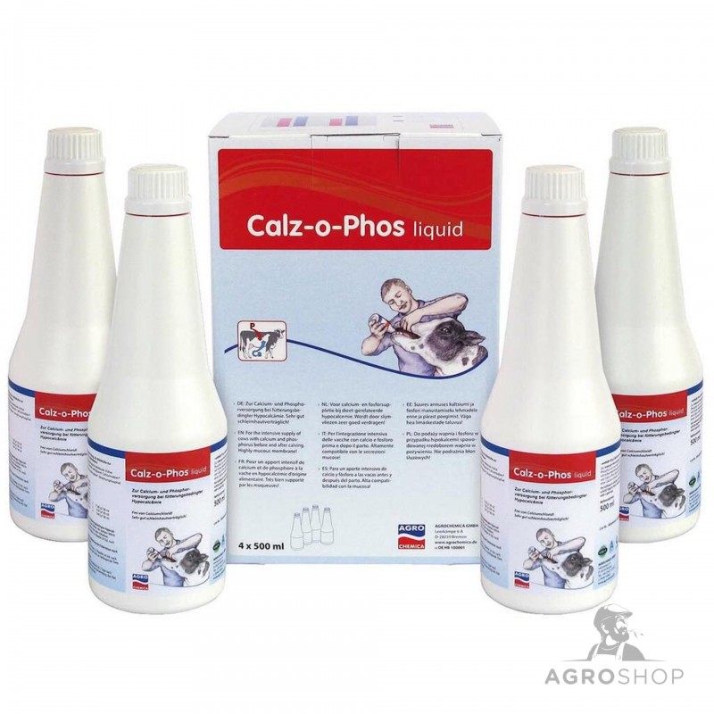 Calz-o-Phos Liquid lehmille 4x500ml Calz-o-Phos Liquid lehmille 4x500ml