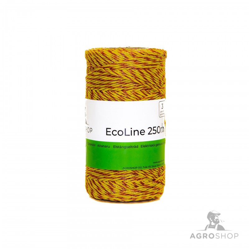 Sähköpaimenen naru AgroShop EcoLine keltainen/punainen 250m