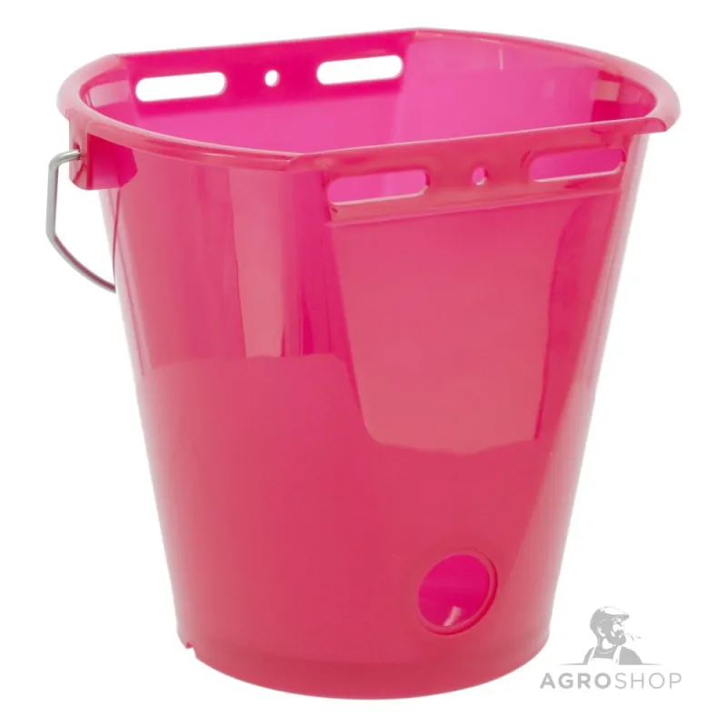 Läpinäkyvä tuttisanko mitta-asteikolla pinkki 8 l