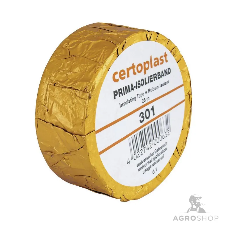 Sorkkateippi Certoplast musta 45mm x 25m