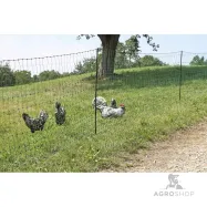 Sähköistettävä aitaverkko PoultryNet kanoille 1,06x50 m jalkatuella