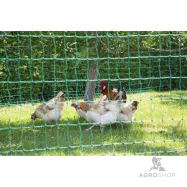 Sähköistettävä aitaverkko PoultryNet kanoille 1,06x50 m jalkatuella
