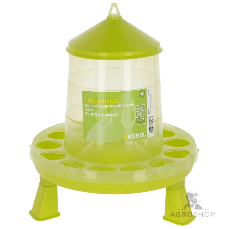 Ruokinta-automaatti jaloilla 2,4 l / 2 kg, vaaleanvihreä
