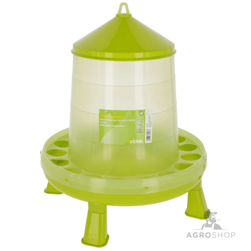 Ruokinta-automaatti jaloilla 9,6 l / 8 kg, vaaleanvihreä