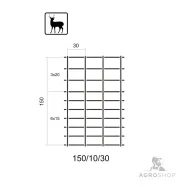 Riistaverkko ForestNet L Zn 2,0/1,6 mm 1,50 × 50 m