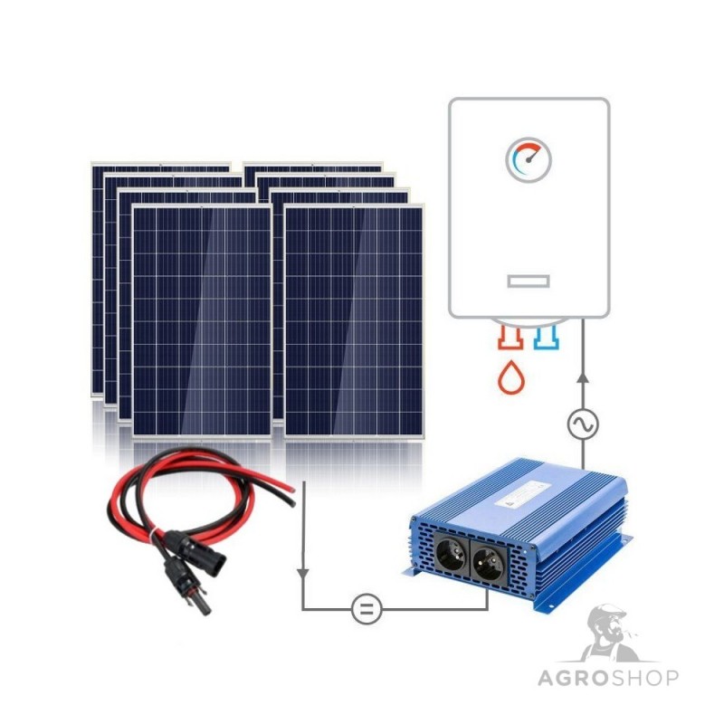 Kattilan lämmityssarja SolarBoost ECO MPPT-3000 muunnin + 8x280W