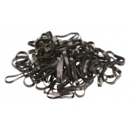 Rubber bands silicone, black, 500 pcs/PK