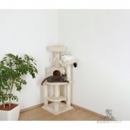 Corner Cat Tree Zirc., beige, 56x56x130cm