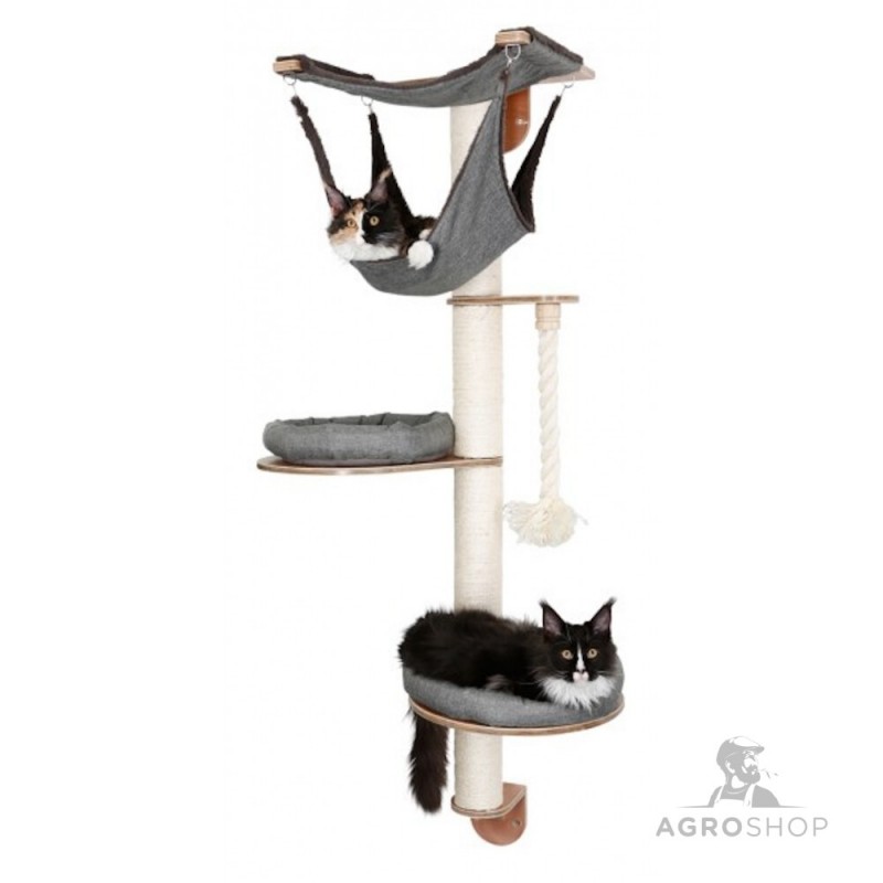 Wall-mounted cat tree Dolomit   2.0 Tofana 160x(75)cm, grey