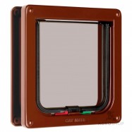 4-Way locking cat brown flap with door liner