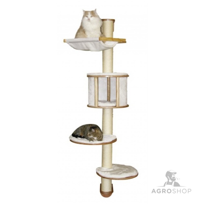 Wall-Mtd Cat Tree DOLOMIT 168 x (75) cm, white