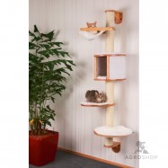 Wall-Mtd Cat Tree DOLOMIT 168 x (75) cm, white