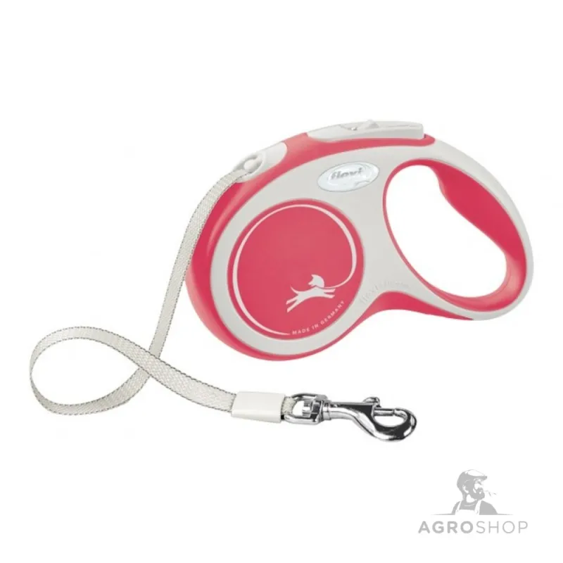 Nauhatalutin Flexi Comfort S (15kg) punainen 5m