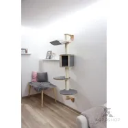 Seinään kiinnitettävä raapimapuu Dolomit Tofana 168 x (75) cm, harmaa
