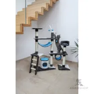 Kissan raapimapuu Creativ 150 cm, antrasiitti/sininen/valkoinen