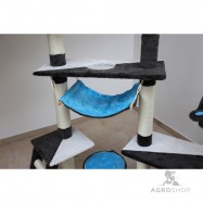 Cat Tree Creativ anthracite/blue/white 150cm