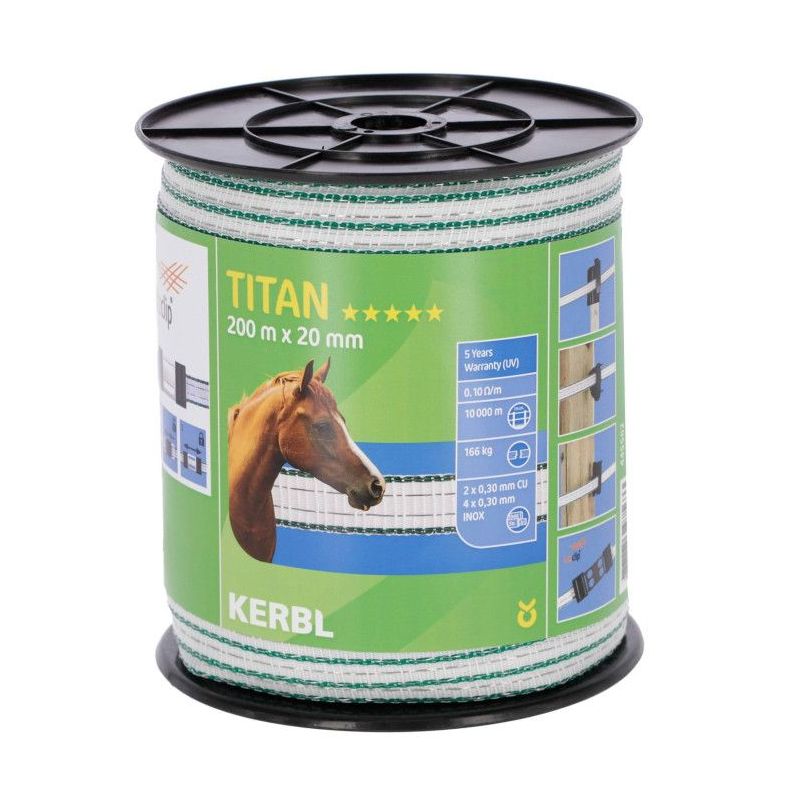 Sähköpaimenen aitanauha TITAN 20 mm/200 m