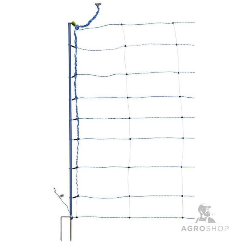 Sähköistettävä aitaverkko AKO TitanNet Premium XBraid susisuojaksi 1,22x50 m jalkatuella