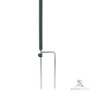 Varatolppa PoultryNet Premium -verkkoon 122 cm jalkatuella, harmaa
