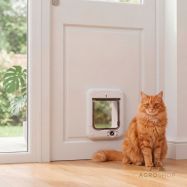Mikrosirullinen kissanluukku Cat Mate, valkoinen