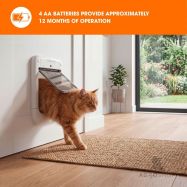 Mikrosirullinen kissanluukku Cat Mate, valkoinen