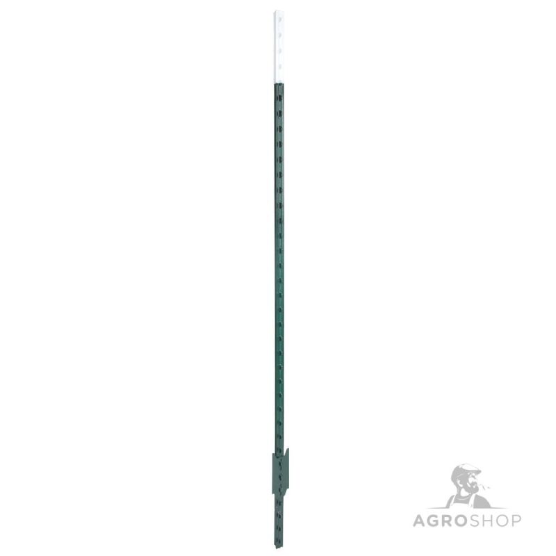 Metallinen aitatolppa T-Post 152 cm, vihreä/valkoinen
