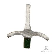 Metallinen aitatolppa T-Post 152 cm, vihreä/valkoinen