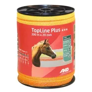 Sähköpaimenen aitanauha AKO TopLine Plus keltainen/oranssi 20mm/200m
